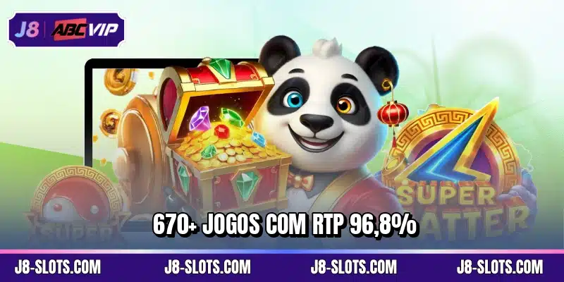 670+ jogos com RTP 96,8%