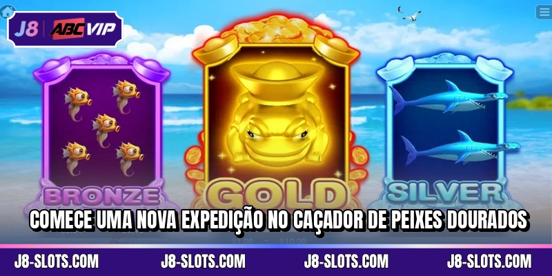 Comece uma nova expedição no Caçador de Peixes Dourados